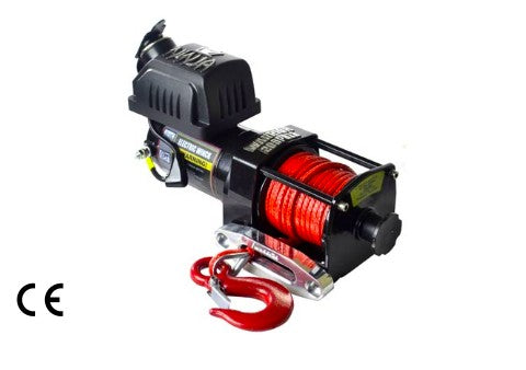 Verricello elettrico 24V Ninja 2000lb 907kg STD ROSSO Corda passacavo