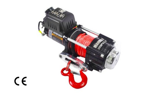 Verricello elettrico 12V Ninja 3500lb 1588kg con corda sintetica / passacavo Al