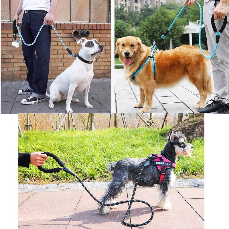 Guinzaglio per cani forte da 150/200/300 cm Guinzagli per animali domestici Guinzaglio riflettente per guinzaglio per cani di taglia