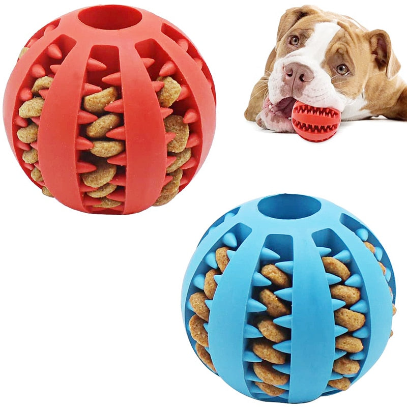Giocattoli con palline per cani di piccola taglia Elasticità interattiva Giocattolo da masticare per cuccioli Pulizia dei denti Giocattolo in gomma
