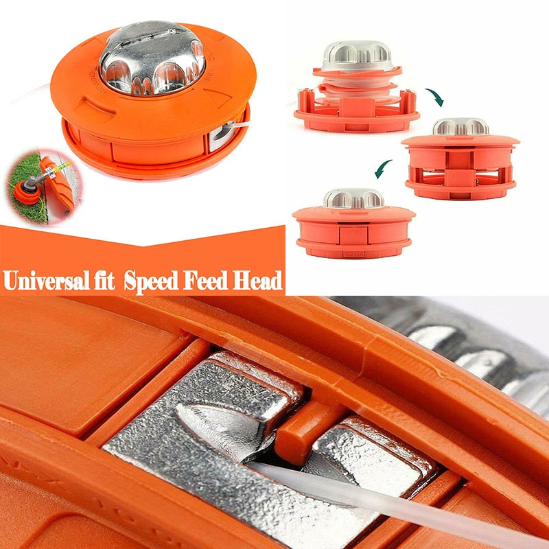 Testina decespugliatore Easyload universale con base in acciaio batti e vai gira e carica