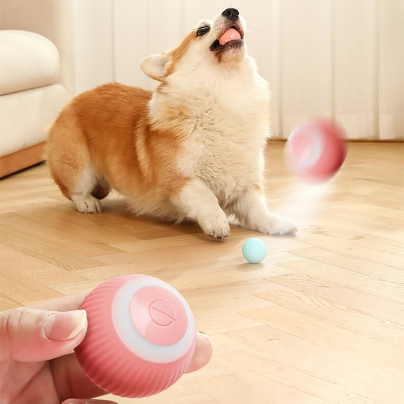 Giocattoli elettrici per cani Giocattoli intelligenti con palline per cuccioli per gatti cani di piccola taglia Divertenti palline rotanti automatiche