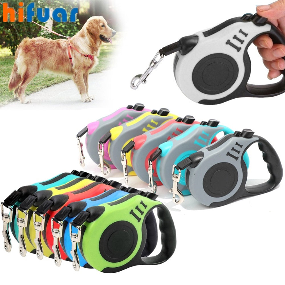 Guinzaglio per cani 3m 5m Guinzaglio durevole Guinzaglio retrattile automatico in nylon Estensione guinzaglio per gatti Cucciolo che cammina Correndo