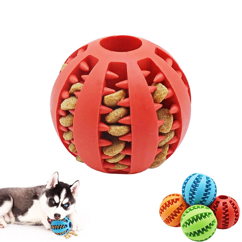 Giocattoli con palline per cani di piccola taglia Elasticità interattiva Giocattolo da masticare per cuccioli Pulizia dei denti Giocattolo in gomma