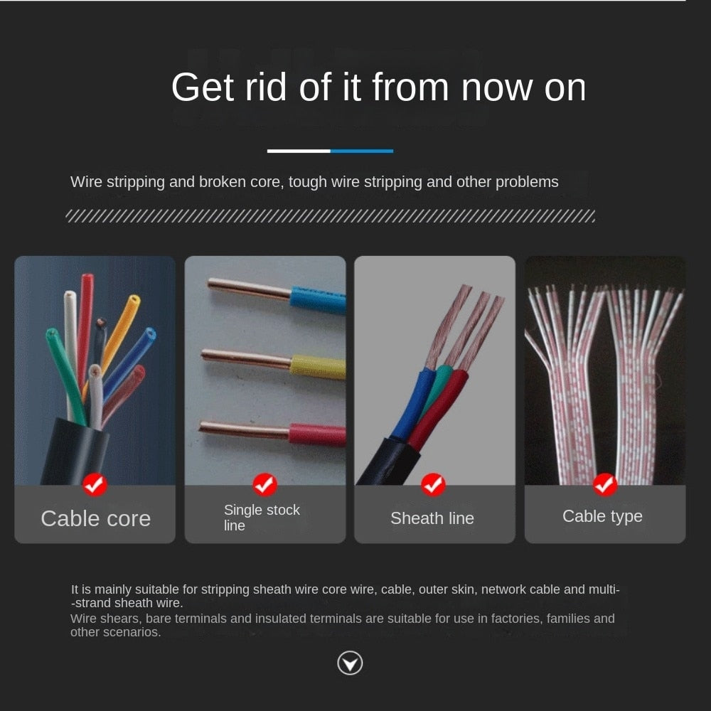 1pc Pinze Spellafili Multifunzionali Per Tagliacavi CrimpTerminal Utensile Manuale Automatico Ad Alta Precisione Piegatore Tagliacavi