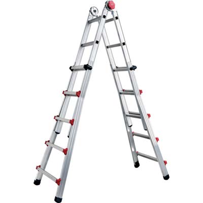 SCALA TELESCOPICA PROFI AUTO SICOS ALLUMINIO H.CM 112/390 PIOLI 4+4