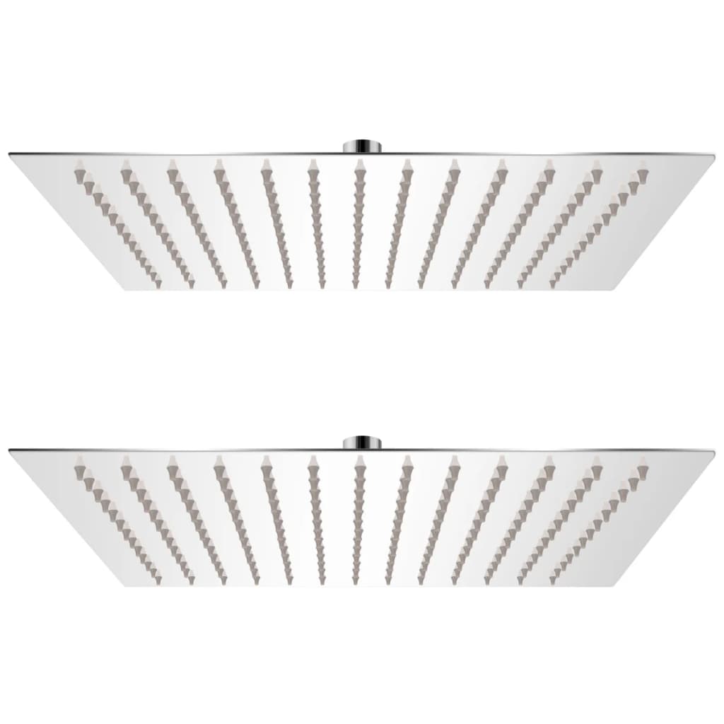 Soffione per Doccia a Pioggia 2pz Acciaio Inossidabile 25x25 cm