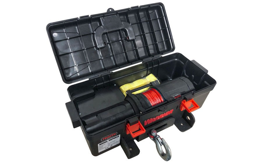 Verricello elettrico 12V Trojan Portabile Utility 4000lb 1814kg con cavo sintetico