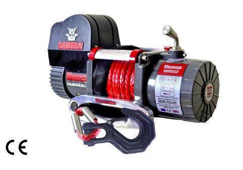 Verricello elettrico 12V Samurai 9500 V2 4309kg a tamburo corto con corda sintetica