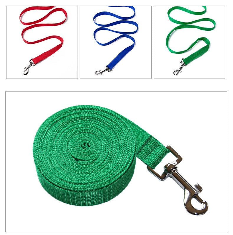 Guinzagli per addestramento per cani in nylon Forniture per animali domestici Imbracatura da passeggio Collare Leader Corda