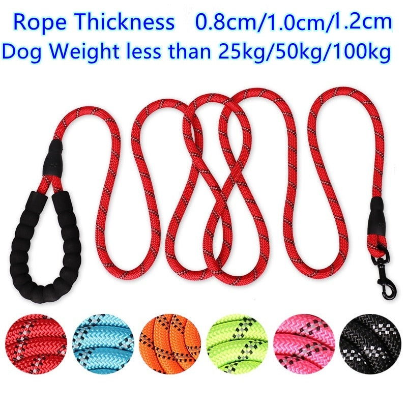Guinzaglio per cani forte da 150/200/300 cm Guinzagli per animali domestici Guinzaglio riflettente per guinzaglio per cani di taglia