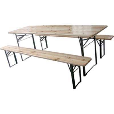 Set birreria tavolo e due panche 200x60cm h76cm