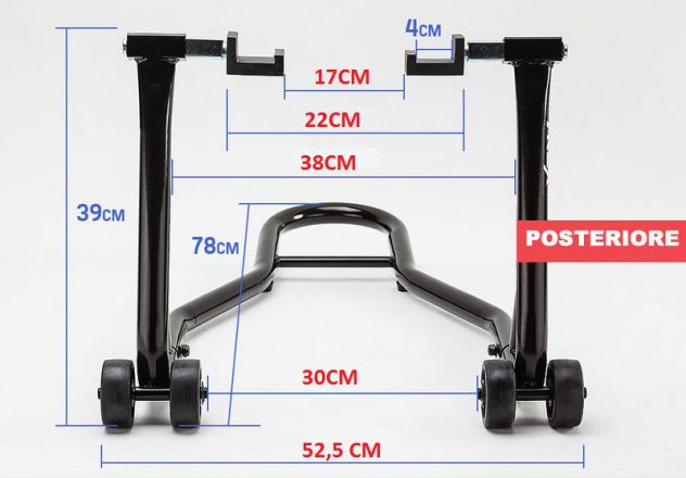 Coppia cavalletto moto anteriore posteriore alzamoto universale