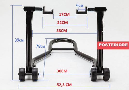 Coppia cavalletto moto anteriore posteriore alzamoto universale