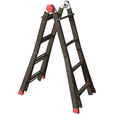 Scala telescopica in acciaio H.CM 112/390 PIOLI 4+4